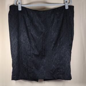 Lane Bryant Plus Size Spandex Stretch Business Casual Formal Elegant Black Skirt